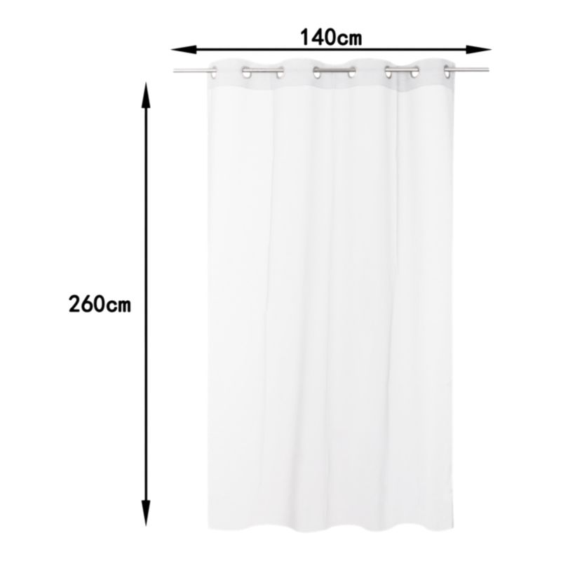 GoodHome Tongi hvid hørgardin 140 x 260 cm
