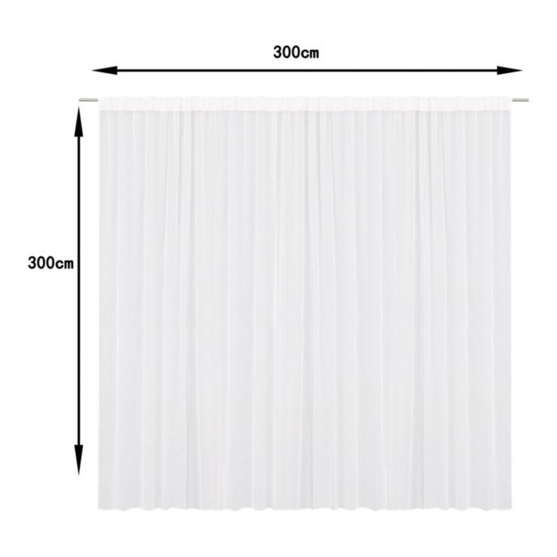 GoodHome Tongi gardin i hør 300 x 300 cm hvid