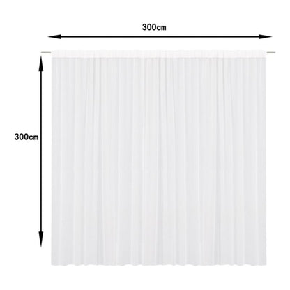 GoodHome Tongi gardin i hør 300 x 300 cm hvid
