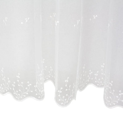 Gardinkappe Indiana 140 x 280 cm med hvidt broderi