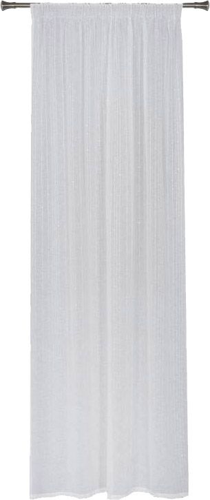 Gardinkappe med bånd Splendid Sequin 140 x 270 cm hvid