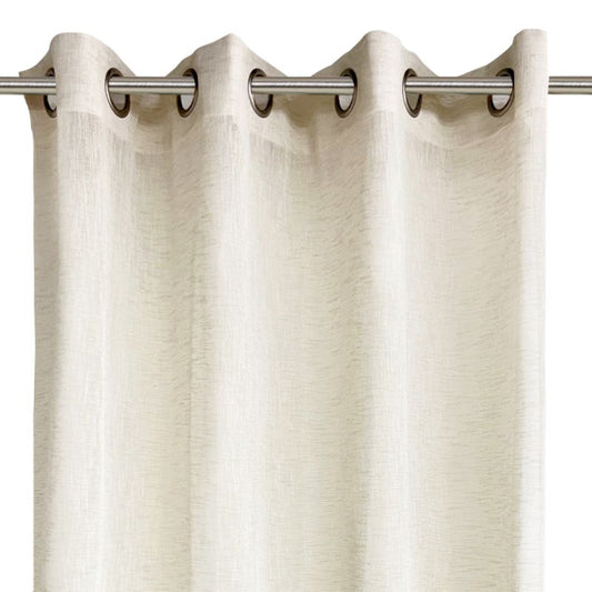 Gardine med ringe GoodHome Trigg Recykling 140 x 260 cm beige