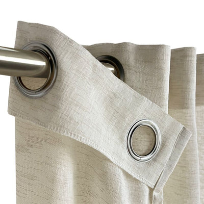 Gardine med ringe GoodHome Trigg Recykling 140 x 260 cm beige