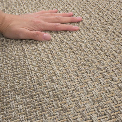 Fladvævet Løber 68x114 cm Beige med Ramme 1 stk