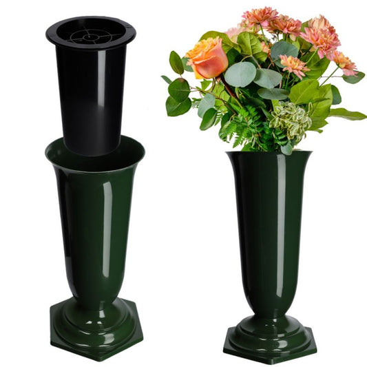 KADAX gravvase grøn 23 cm – 1 stk.