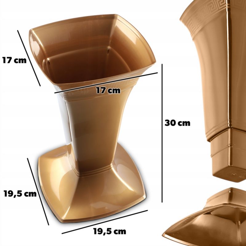 KADAX gravvase 30 cm gul - 1 stk.