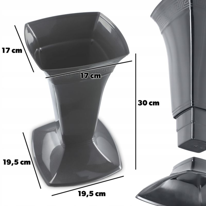 KADAX gravvase 30 cm grafit - 1 stk.