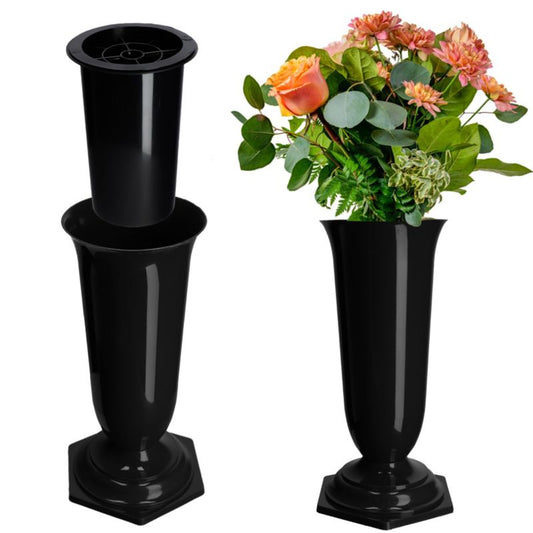 KADAX gravvase flakon med sort fod, 37 cm, 1 stk.