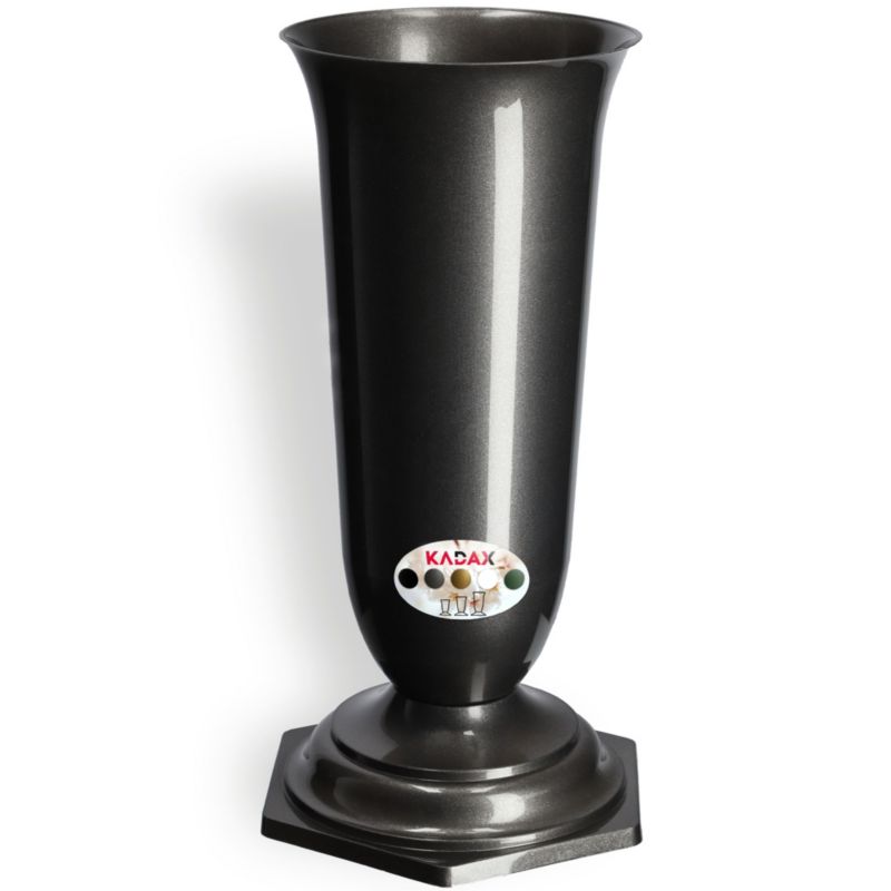 KADAX gravvase flakon med grafitfarvet indsats og fod, 37 cm, 1 stk.
