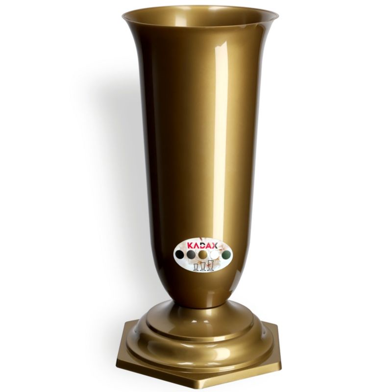 KADAX kirkeflakon vase til gravsted med guldfinish, 37 cm, 1 stk.