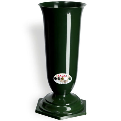 KADAX kirkeflakon vase til gravsted med indsats og fod, grøn, 37 cm, 1 stk.