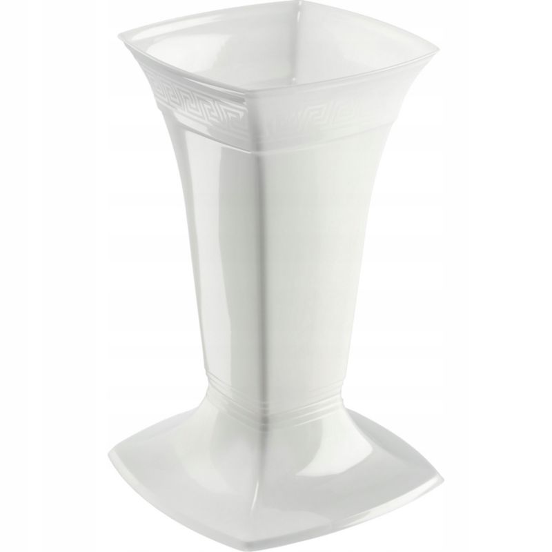 KADAX gravvase 30 cm hvid – dekorativ og holdbar urne til gravstedet, 1 stk.