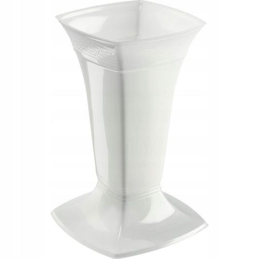 KADAX gravvase 30 cm hvid – dekorativ og holdbar urne til gravstedet, 1 stk.