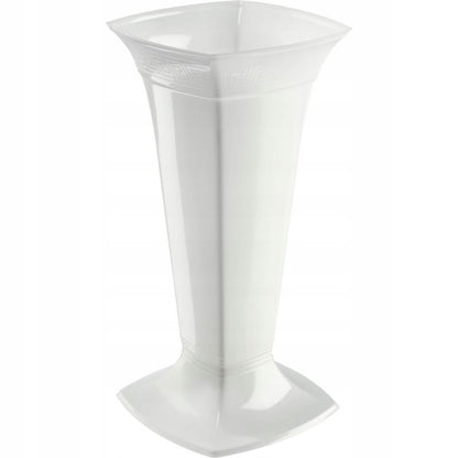 KADAX gravvase 39 cm hvid – elegant og holdbar dekoration til gravstedet, 1 stk.