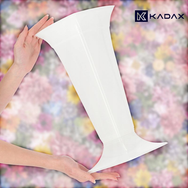 KADAX gravvase 39 cm hvid – elegant og holdbar dekoration til gravstedet, 1 stk.