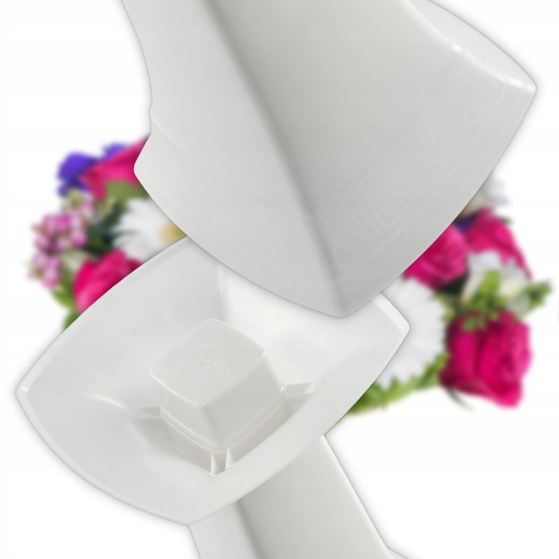 KADAX gravvase 39 cm hvid – elegant og holdbar dekoration til gravstedet, 1 stk.