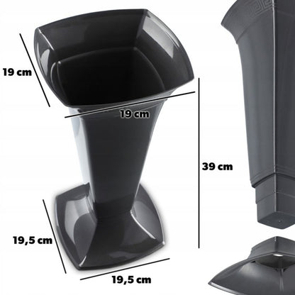 KADAX gravvase 39 cm grafit - 1 stk.