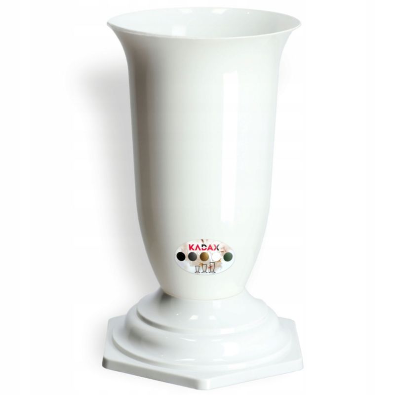 KADAX gravvase hvid 29 cm - 1 stk.