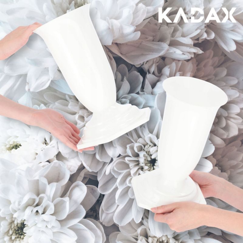 KADAX gravvase hvid 29 cm - 1 stk.