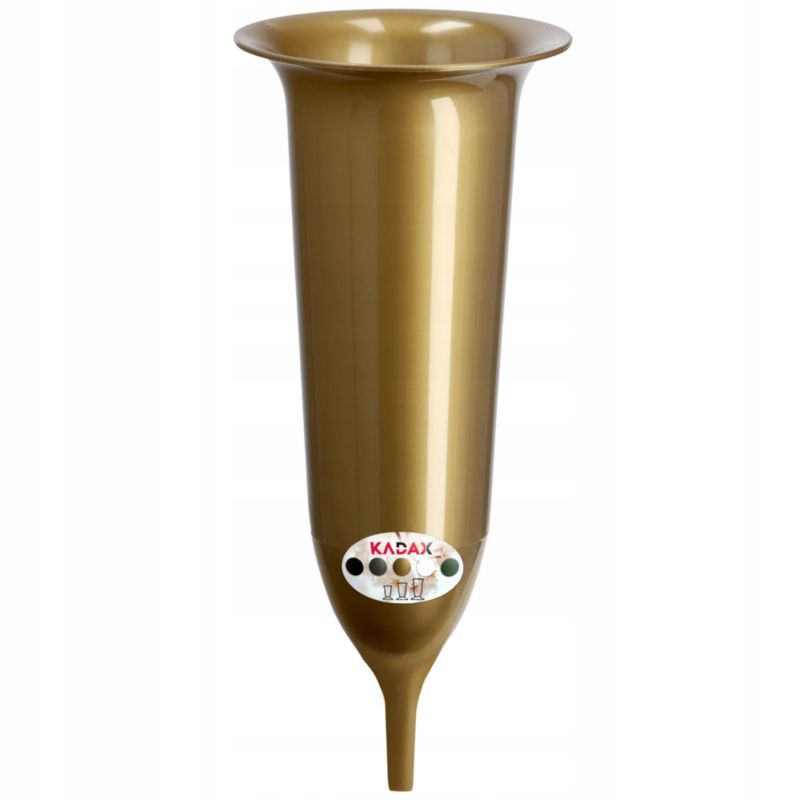 KADAX gravvase med nedstik 23 cm i guld – 1 stk.