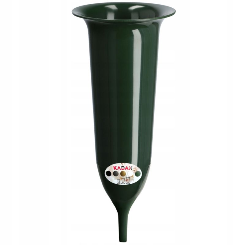KADAX gravvase med nedstik - 23 cm grøn til blomster, 1 stk.