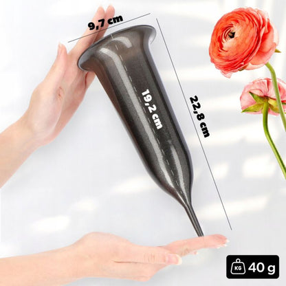 KADAX gravvase til nedstikning 23 cm til blomster grafit 1 stk.
