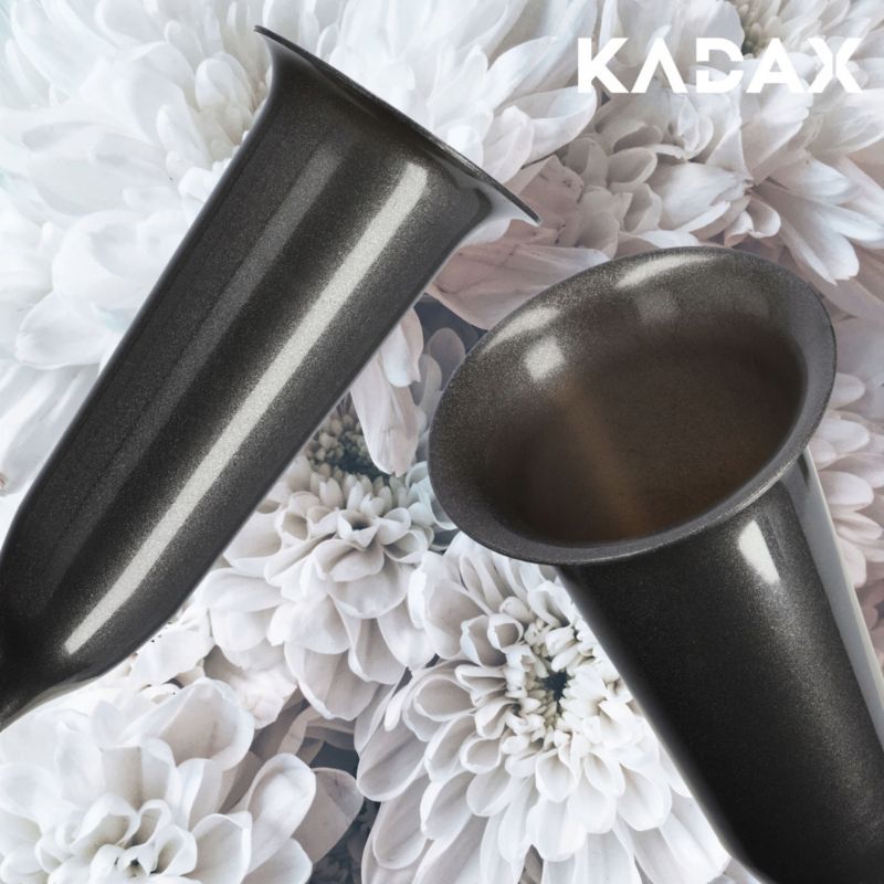 KADAX gravvase til nedstikning 23 cm til blomster grafit 1 stk.