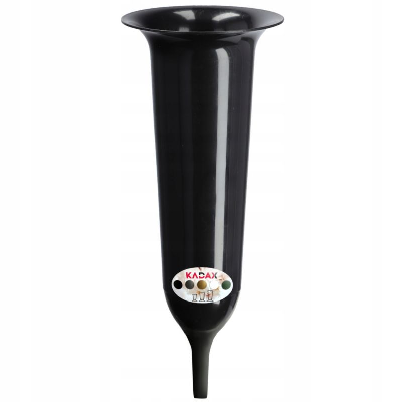 KADAX gravvase med nedstik 35 cm til blomster, sort, 1 stk.