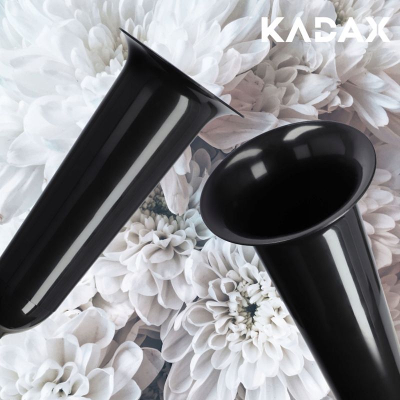 KADAX gravvase med nedstik 35 cm til blomster, sort, 1 stk.