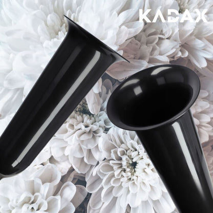 KADAX gravvase med nedstik 35 cm til blomster, sort, 1 stk.