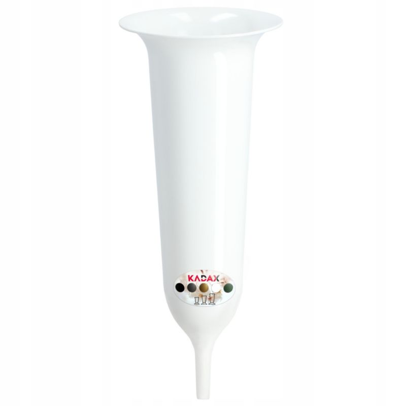 KADAX flakon gravvase 30 cm hvid med spyd til kunstige blomster, 1 stk.