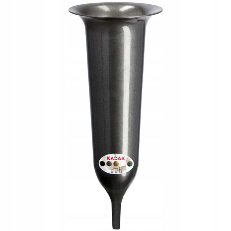 KADAX urne vase til gravsted 30 cm kunstige blomster med indsætningsspids grafitgrå 1 stk.