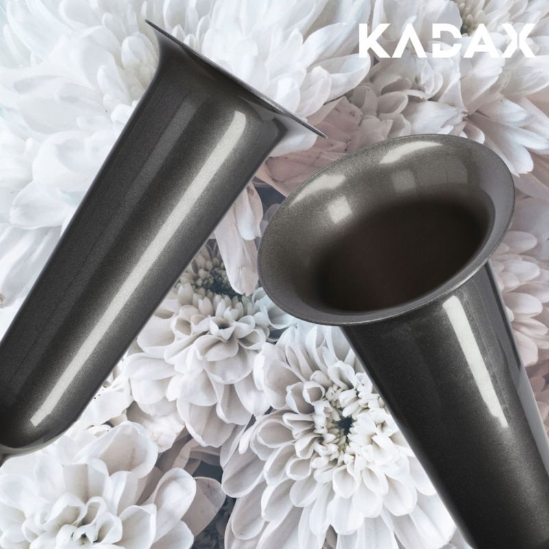 KADAX urne vase til gravsted 30 cm kunstige blomster med indsætningsspids grafitgrå 1 stk.