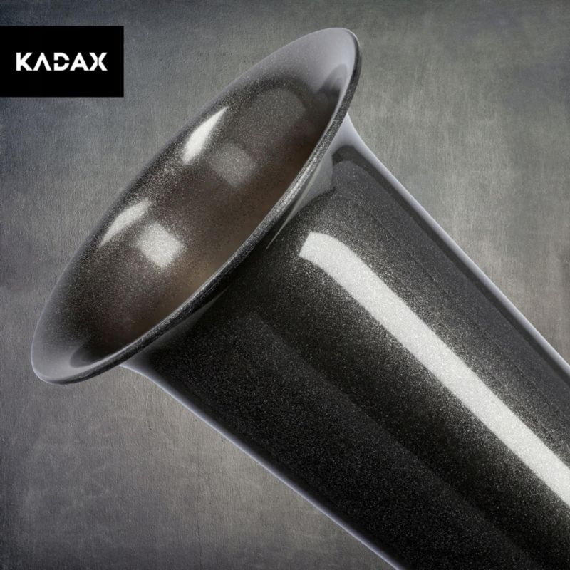 KADAX urne vase til gravsted 30 cm kunstige blomster med indsætningsspids grafitgrå 1 stk.