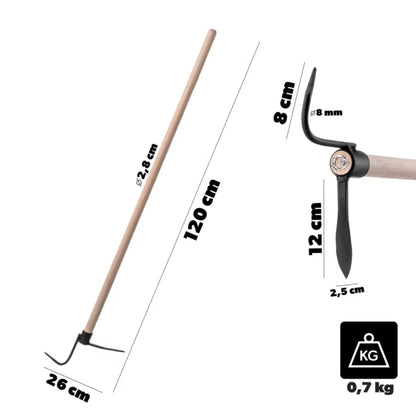 Fliserenser 120 cm med Træskaft