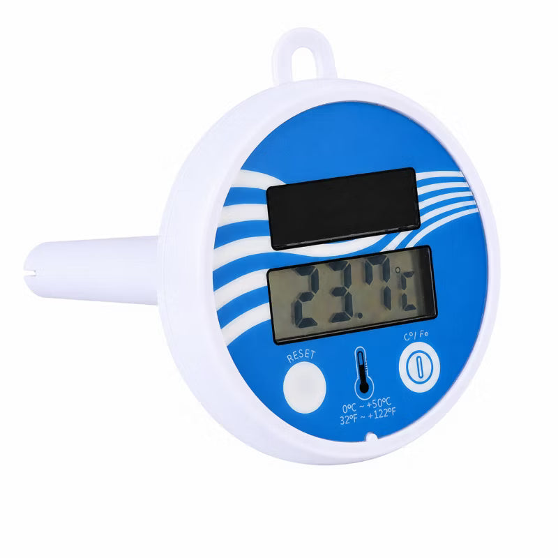 Flydende Digitalt Pooltermometer Ø8x14 cm Blå