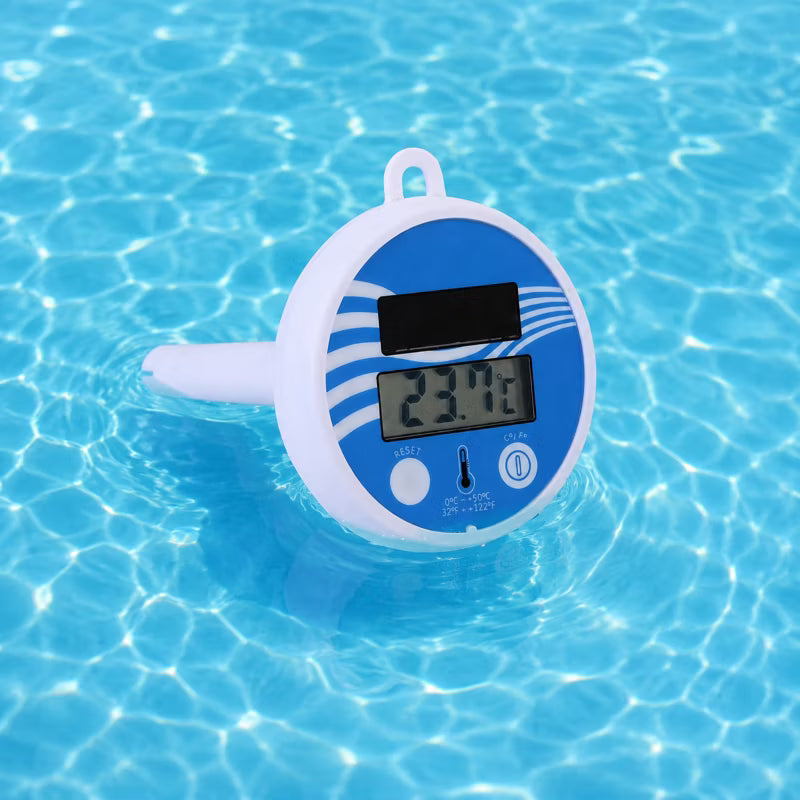 Flydende Digitalt Pooltermometer Ø8x14 cm Blå