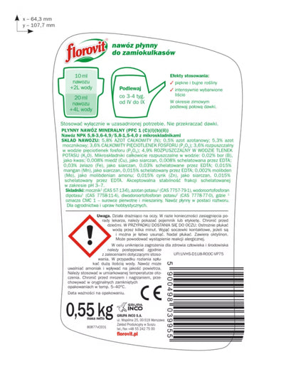 Flydende Gødning til Zamioculcas 0,55 kg