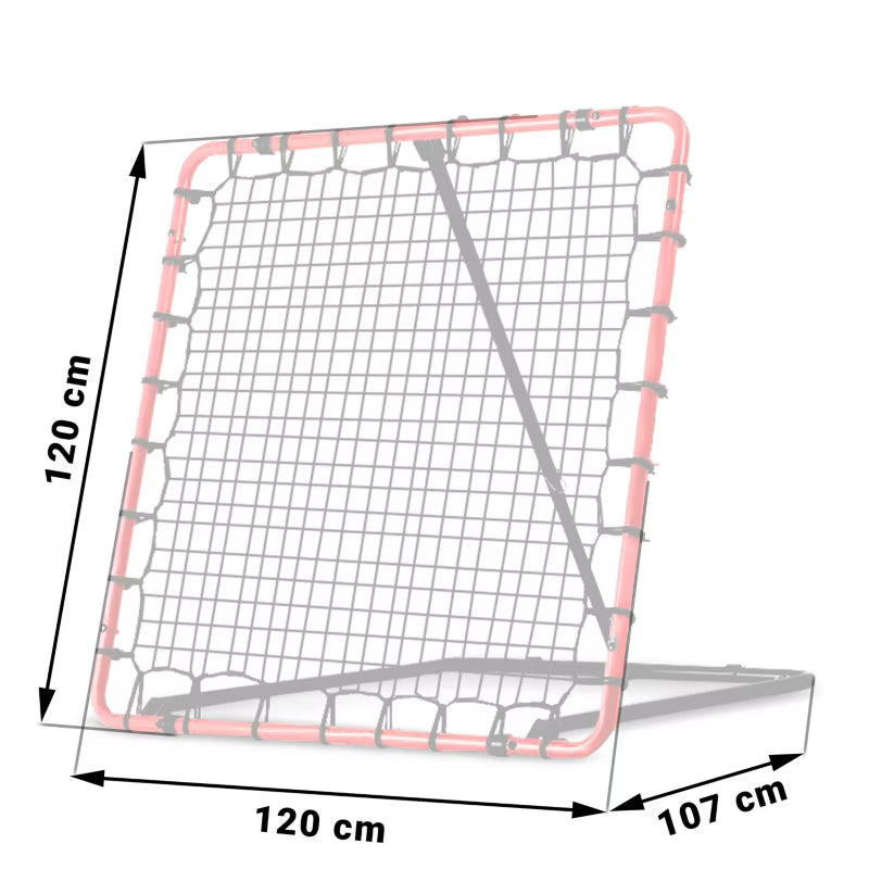 Fodbold Rebounder 120x120 cm Rød