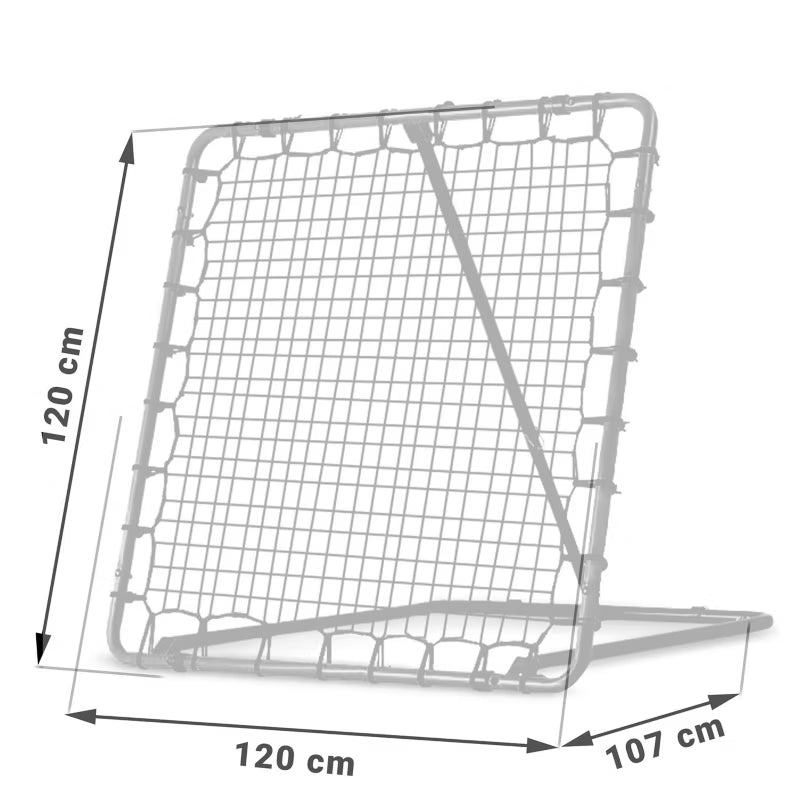 Fodbold Rebounder 120x120 cm Sort Stål