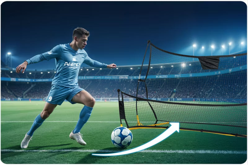 Fodbold Rebounder 210x120 cm Sort Stål