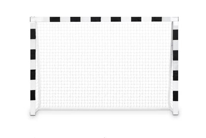 Fodboldmål 300x200x90 cm Stål Sort Hvid