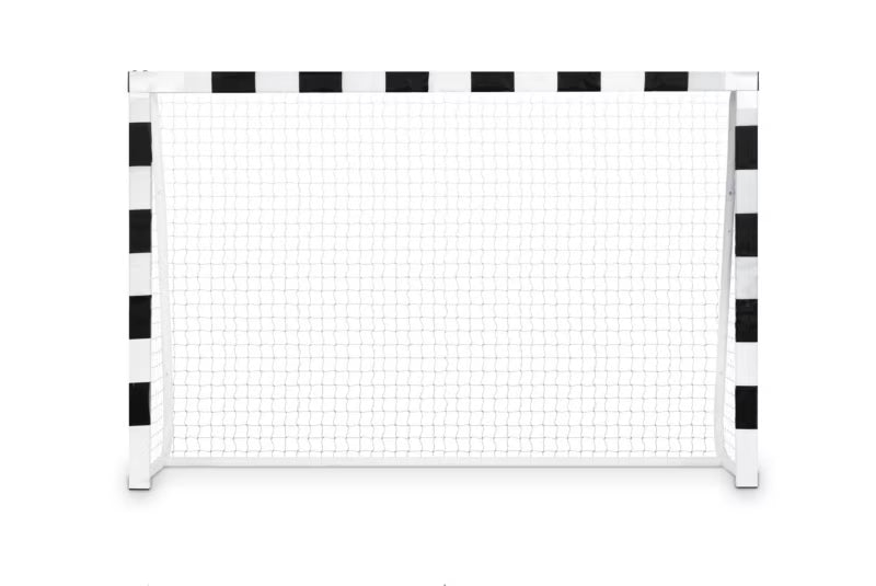 Fodboldmål 300x200x90 cm Stål Sort Hvid