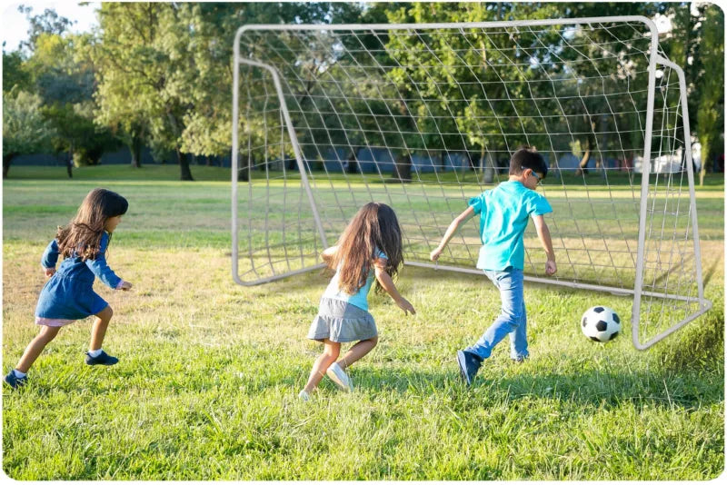 Fodboldmål NS-496 300x200x90 cm Stål Hvid
