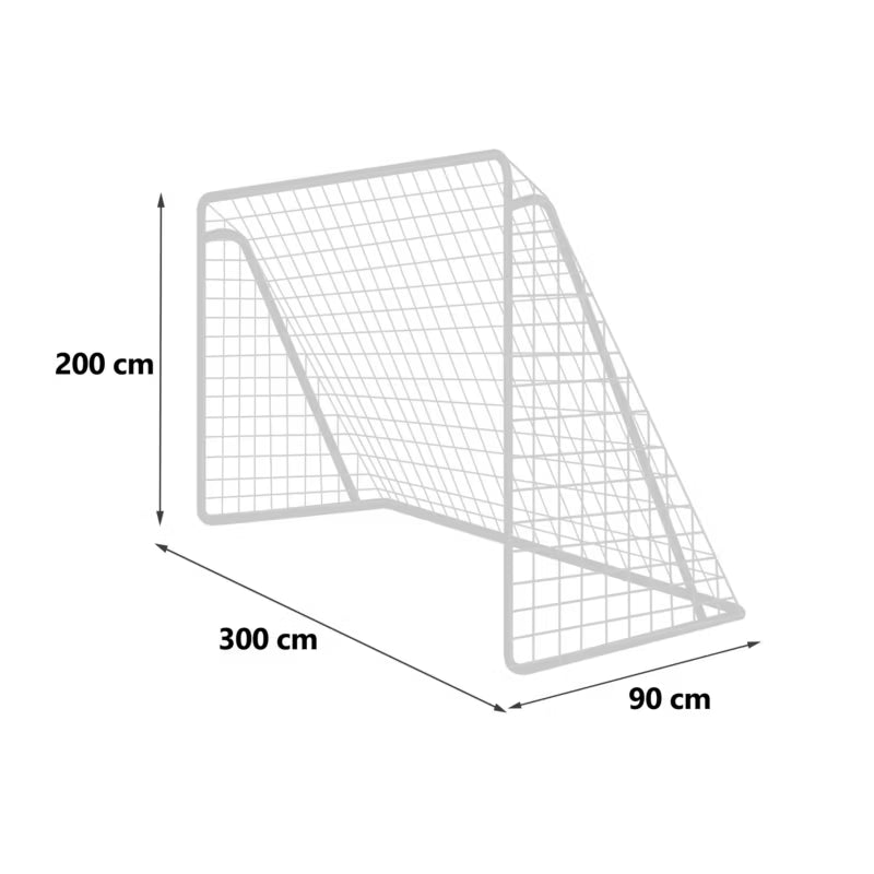 Fodboldmål NS-496 300x200x90 cm Stål Hvid