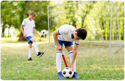 Fodboldmål NS-496 300x200x90 cm Stål Hvid