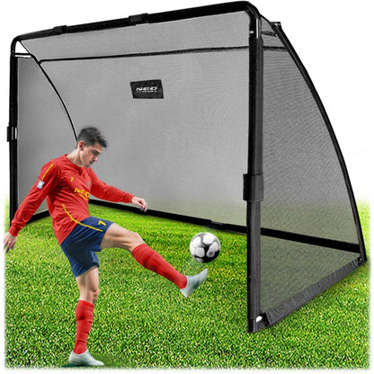 Fodboldmål NS-497 300x200x90 cm Sort Stål