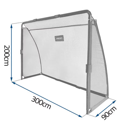 Fodboldmål NS-497 300x200x90 cm Sort Stål
