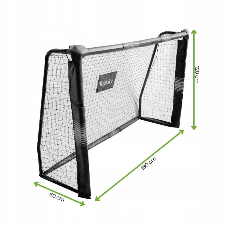 Fodboldmål 180x120 cm Sort Stål