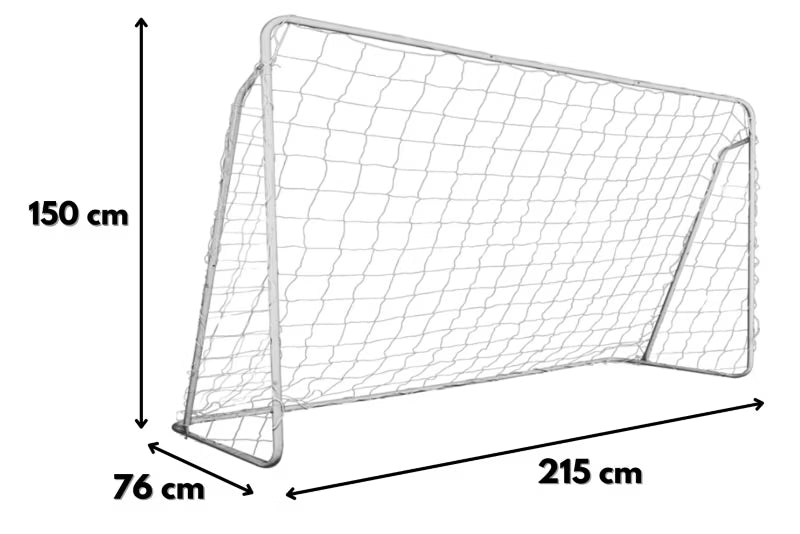 Fodboldmål 215x150x76 cm Stål med Net